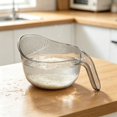 thumbnail image 1 of Multifunctional Rice Strainer With Handle Transparent Drain Colander Bowl For Rinsing Fruits Vegetables And Draining Pasta 9.1x6.3x3.5 Inch, 1 of 8