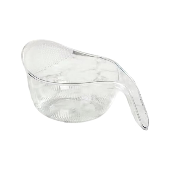 Multifunctional Rice Strainer with Handle, Fine Mesh Plastic Colander for Washing Fruits Vegetables Draining Pasta, Space-Saving Kitchen Basket