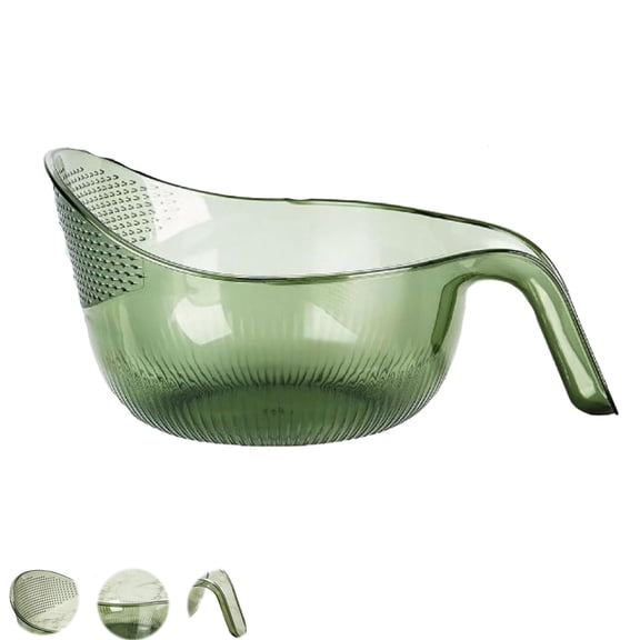 Multifunctional Rice Washing Bowl Strainer with Handle, Rice Washing Bowl Multifunctional Drain Basket, Washing Rice,Fruits and Vegetables