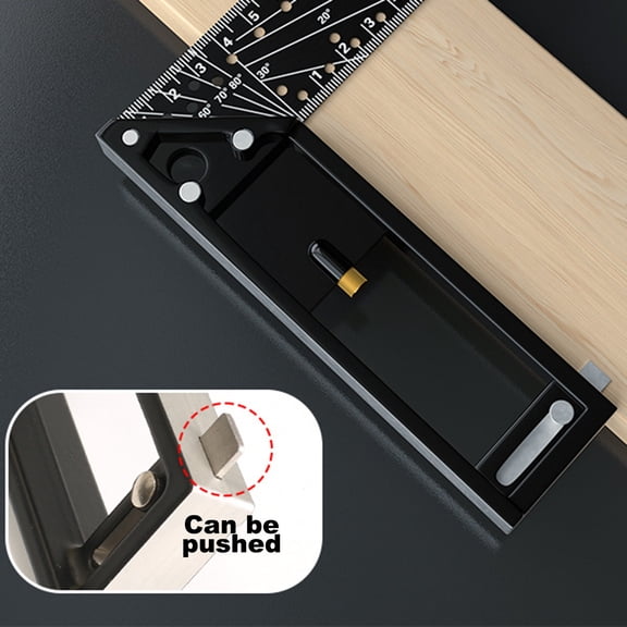 Multifunctional Right Angle Ruler | 90 & 45 Degree Woodworking Marking Gauge Tool for Measuring, Scribing & Layout
