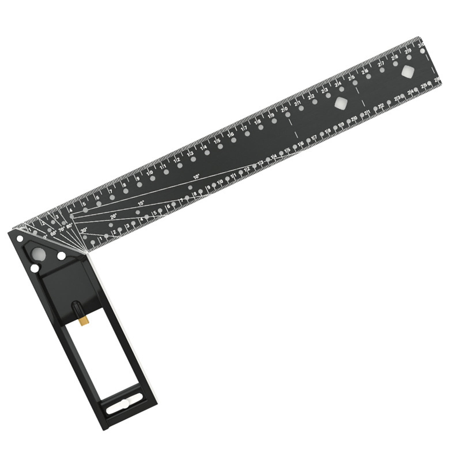 Multifunctional Right Angle Ruler 90 Degree Measuring Tool with Scribing Gauge for Woodworking Carpentry DIY Projects Marking Layout Precision Angle Finder Square Tool