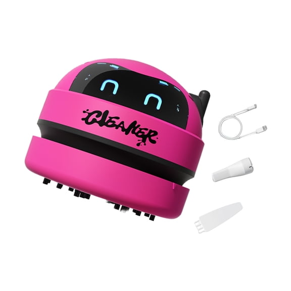 Multifunctional Robot Cleaner USB Rechargeable Detachable Nozzle LED Display For Computer Desk Hard Surfaces Vehicles