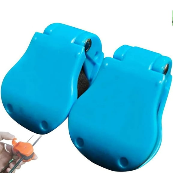 Multifunctional Rod Holder, Portable Beach Fishing Pole Holder for Ground, Auto Fixed Clip on Wall Mount, Accessories for Various Sizes Poles2Pcs Blue