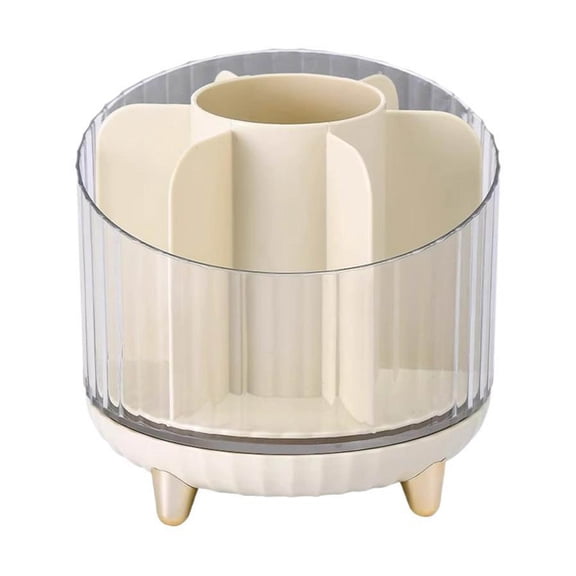 Multifunctional Rotating Makeup Organizer Countertop Vanity Bathroom Storage Rack Holder For Brushes And Cosmetics