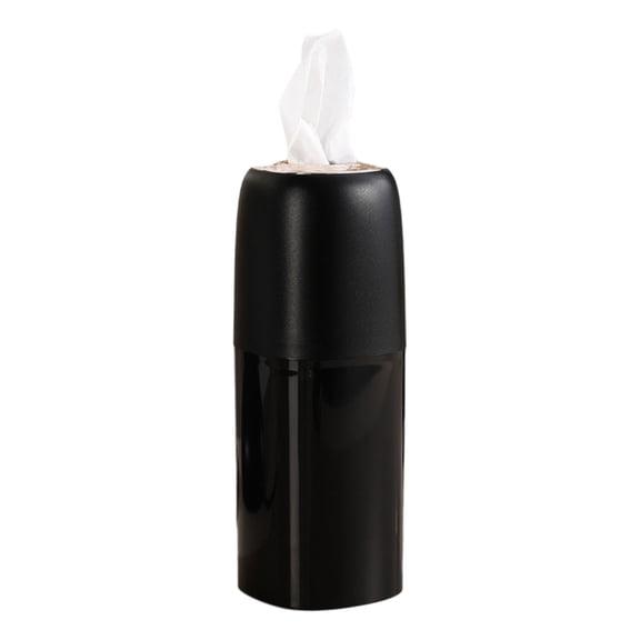 Multifunctional Round Tissue Box for Car Interior Stylish Paper Towel Holder Refillable Tissue Cylinder