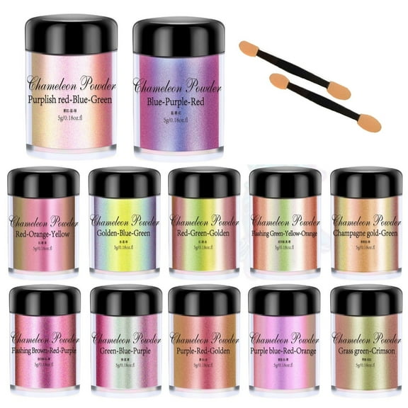 Multifunctional Saturated Powder Set 12 Colors Pigment for Dynamic Resin Creation Nails Art Accessories Jewelry Tool