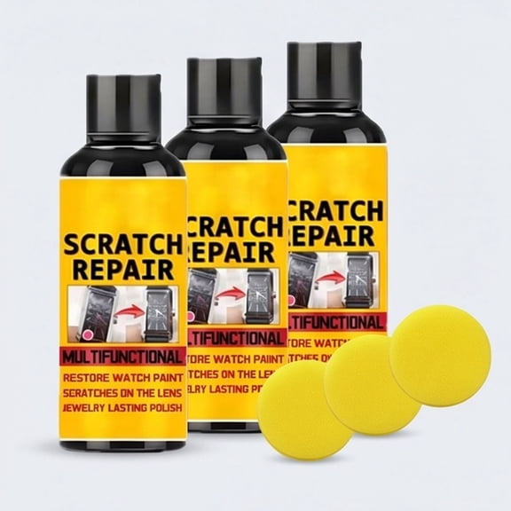 Multifunctional Scratch Repair Polish, Scratch Removal and Deeply Gloss Protections, for Car Windows, Mirrors, Household Glass, Watches, Jewelry