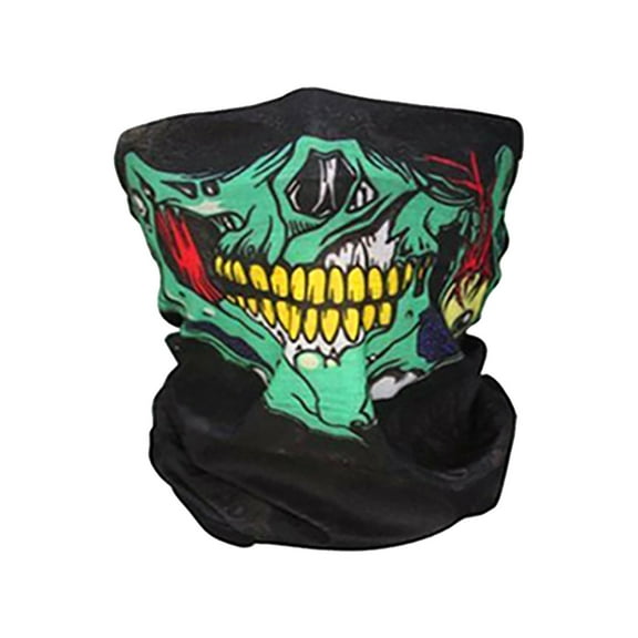Multifunctional Seamless Skeleton Print Neck Gaiter, Breathable Magic Headscarf for Cycling Skiing and Halloween, Camouflage, One Size