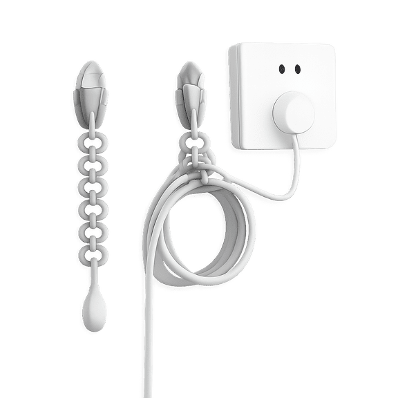 Multifunctional Self-Adhesive Cable Management Strap, Reusable Wall Plug Cord Organizer, No Drill Cable Holder for Kitchen, Bedroom, Office Socket Wire Tidy