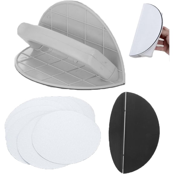 Multifunctional Semi-Circular Angle Sanding Sandpaper Tool, 2025 New Self-adhesive Handheld Micro Detail Sander Kit, Drywall Corner Sander, Wall Sanding Kit for Polishing and Grinding(x)