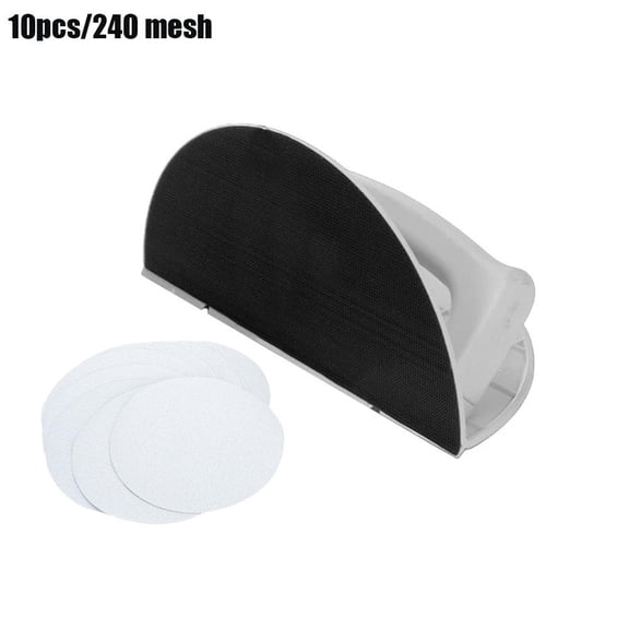 Multifunctional Semi-Circular Angle Sanding Sandpaper Tool,Self-Adhesive Handheld Detail Sanders Kit,90° Right Angle,DIY Polishing Grinding for Wall,Corner,180 240 320 Grit