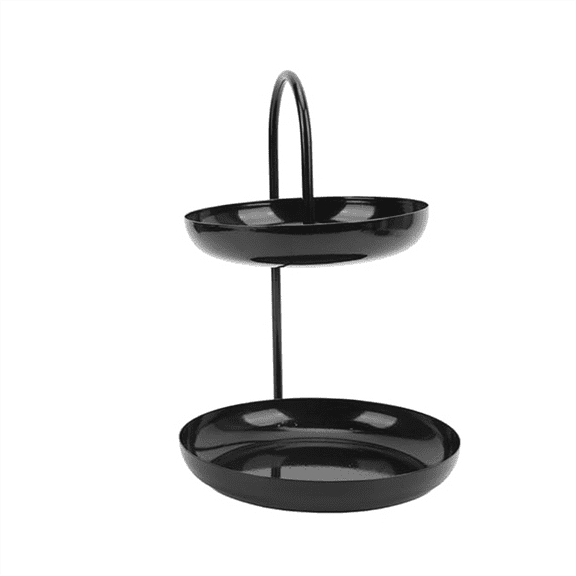 Multifunctional Serving Platter Double Cake Rack Jewelry Rack Storage Tray Home Dec Dessert Rack Cake Plate Fruit Tray A
