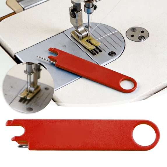 Multifunctional Sewing Needle Threader Tool Sewing Seam Ripper Stitch Remover With Measuring Ruler For Hand And Machine Sewing DIY Craft Projects(Red-13.5x2.6cm)