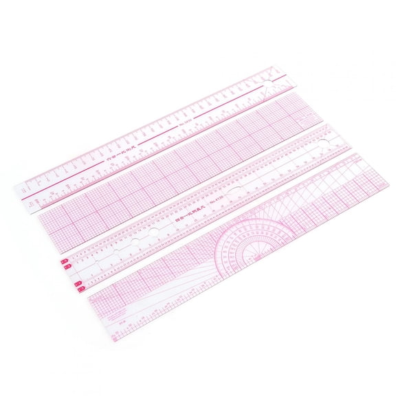 Multifunctional Sewing Ruler Set 4 Pcs Fashion Design Illustration Clothing Measuring Tools