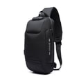 thumbnail image 1 of Multifunctional Shoulder Bag Anti-Theft Waterproof Chest Bag USB,Black and gray, 1 of 2