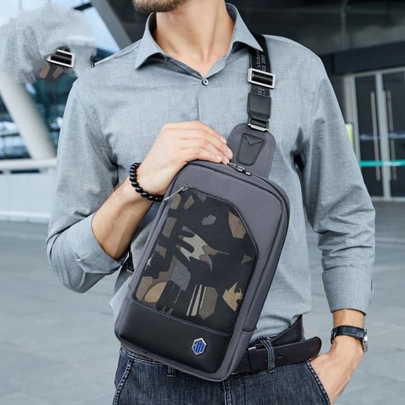 Multifunctional Shoulder Bag Casual Fashion Messenger,Grey