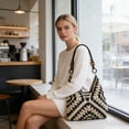 thumbnail image 1 of Multifunctional Shoulder Bag Stylish Weaving Crafts Handbag Portable Storage for Travel Leisure Commuting Daily Use Fashionable Design Large Capacity Organizer, 1 of 6