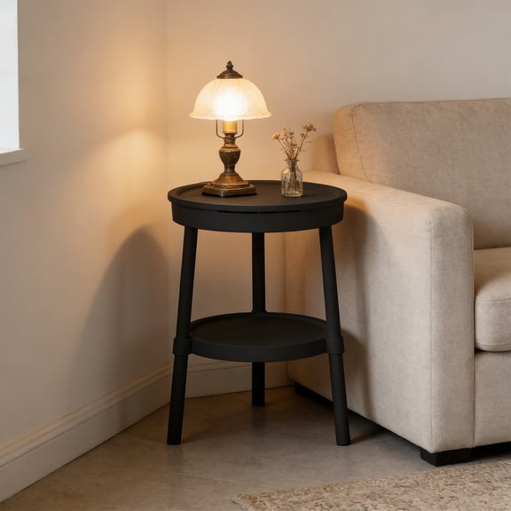 Multifunctional Side Table with Drawer and Storage Shelf - Small Coffee Table with Study Desk Function for Living Room Bedroom - Compact Bedside Table with Shelf - Portable End Table for Small Spaces