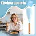 thumbnail image 1 of Multifunctional Silicone Cooking Spoon, Silicone Serving Spoons with Wooden Handle, Heat Resistant Kitchen Utensil for Non-stick Cookware, Baking Tools, Cooking Utensils Set, A, 11.4", 1 of 5