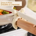 thumbnail image 1 of Multifunctional Silicone Pot Handle Spatula Rack, Heat Resistant Organizer for Kitchen Utensils, Holds Spatulas Spoons Turners, Attaches to Pot Handles for Easy Access While Cooking, White, 1pc, 1 of 5