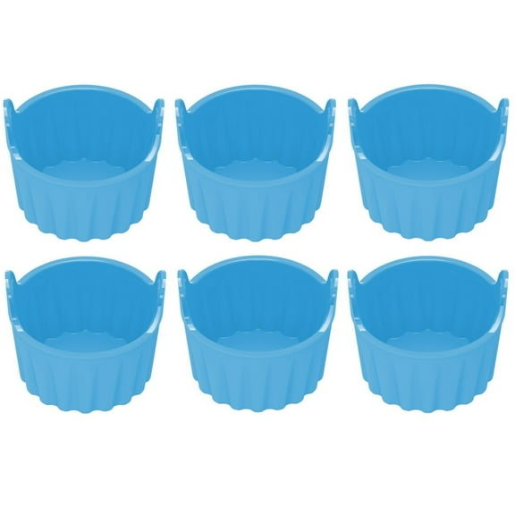 Multifunctional Silicone Ramekins 6 Pcs Baking Cups For Air Fryer Perfect For Muffins And Egg Dishes Non Design