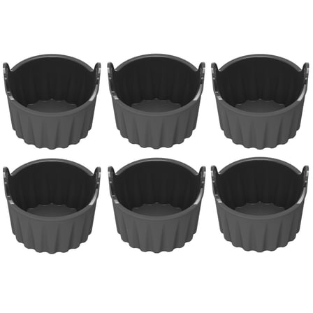 Multifunctional Silicone Ramekins 6 Pcs Baking Cups For Air Fryer Perfect For Muffins And Egg Dishes Non Design