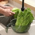 thumbnail image 1 of Multifunctional Over Sink Colander Basket | 2024 Fruit Vegetable Cleaning Strainer Bowl | Drain Pasta, Rinse Produce, Drain Rack | Food-Grade Plastic | Quick Salad Maker | 10.4"x7.8"x5" | 1 Piece, 1 of 1