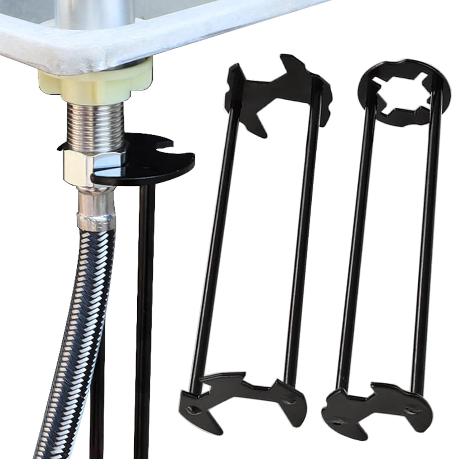 Multifunctional Sink Wrench Set, Basin Wrench, 360° Rotation, 7 Buckles ...