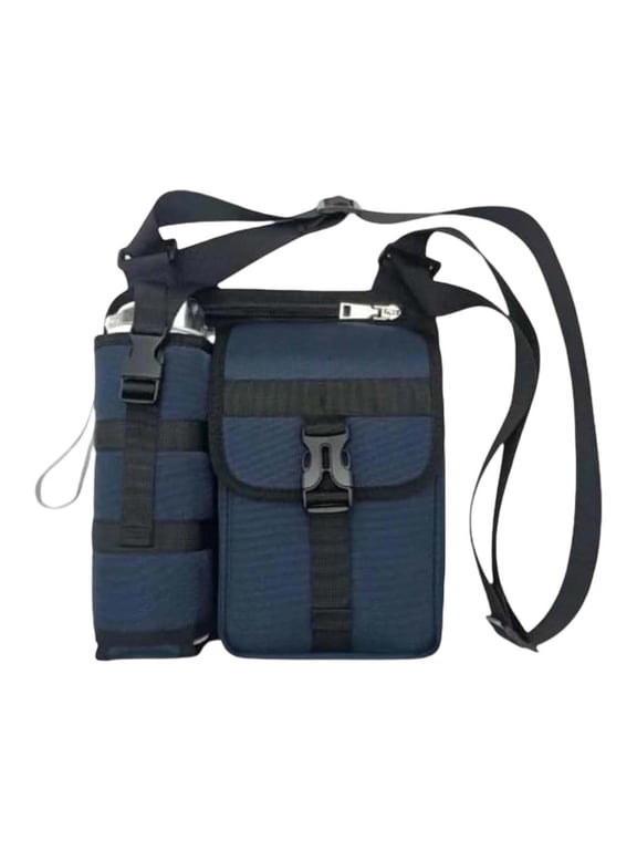 Multifunctional Sling Backpack with Water Bottle Holder for Fishing and Hiking Navy