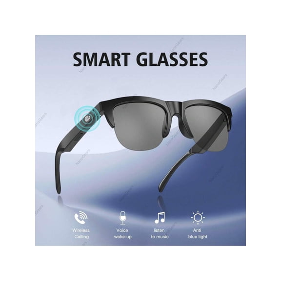 Multifunctional Smart Glasses: Wireless Calls, Music Playback, HIF Sound, Long Battery, Anti-Blue/UV Lenses, Unisex Gift for Sports & Outdoors
