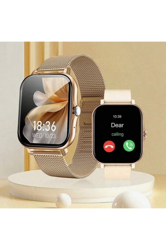 Multifunctional Smartwatch for Android iOS, Wireless Calls, Music, Step Counter, Message Alerts, Sedentary Reminder, Alarm, Watch Faces, Unisex, Mother's Day Gif