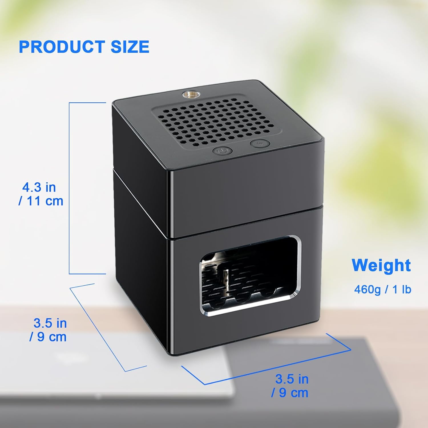 Multifunctional Smokeless Ashtray with HEPA Filter and Cigarette Lighter -  Black