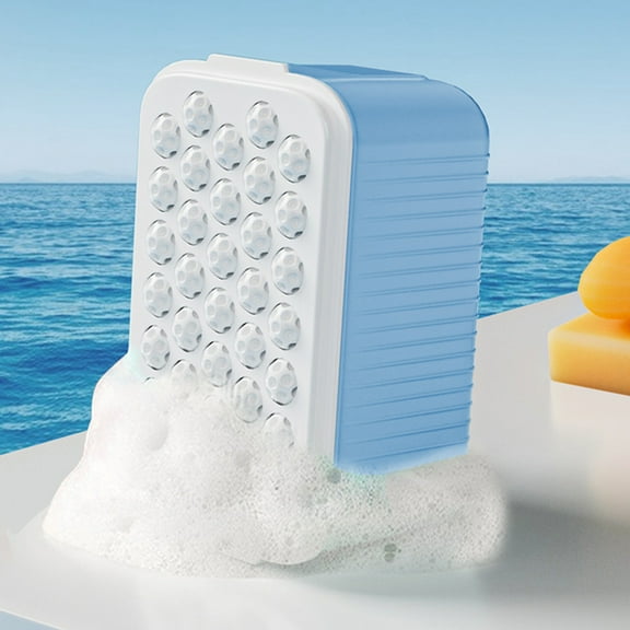 Multifunctional Soap Box With Lid,Soap Latherer,Draining Organizer Box With Roller Design For Easy Foaming,Non Slip Waterproof Soap Holder For Bathroom Kitchen Laundry Room,Handwashing Sink-Free Size