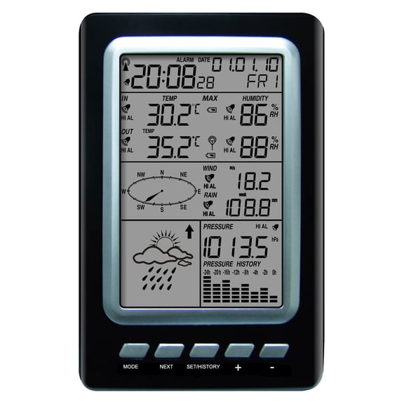 Multifunctional Solar Small Home Weather Station, Weather Forecast Machine, Wireless Temperature And Humidity ,Easy to Operate