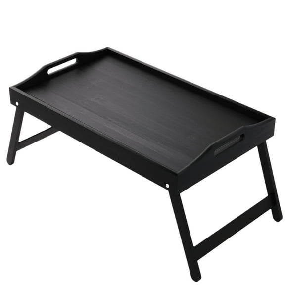 Multifunctional Solid Wood Mini Folding Table Portable Bed Tray for Laptop Breakfast Reading in Bedroom