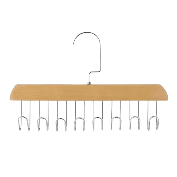 Multifunctional Solid Wood Non Hook Garment and Hat Organizer Rack for Secure Wall Mounted Storage