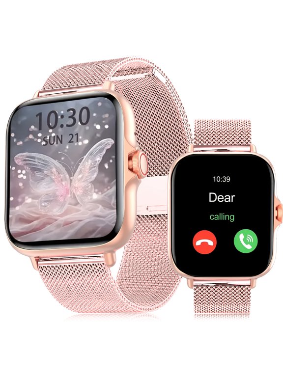 Multifunctional Sports Smartwatch: 1.83" Touch Screen, Wireless Calling, Pedometer, Fitness Tracker for iPhone Android, Gift for Men Women