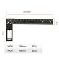 thumbnail image 1 of Multifunctional Square Ruler 90-Degree Carpentry Positioning Marking Angle Ruler 30Cm, 1 of 9