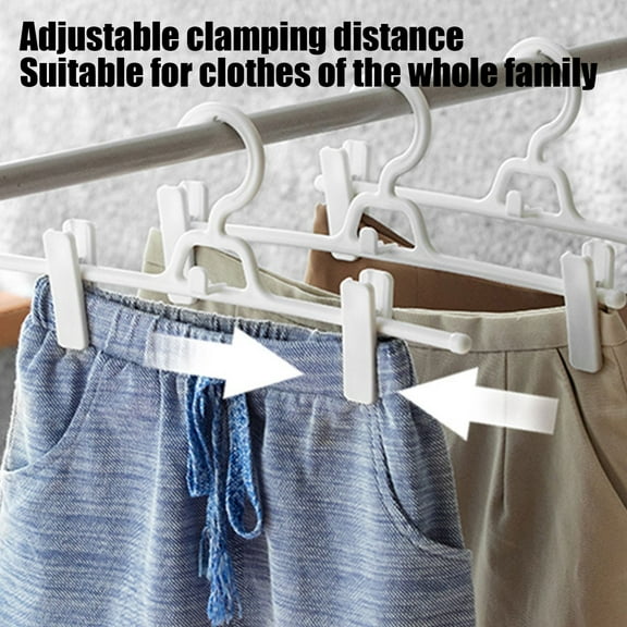 Multifunctional Stacked Hanging Rack for Pants Socks Underwear | 5-Pack Space Saving Clothes Drying Rack with Sliding Clips | Home Wardrobe Organizer