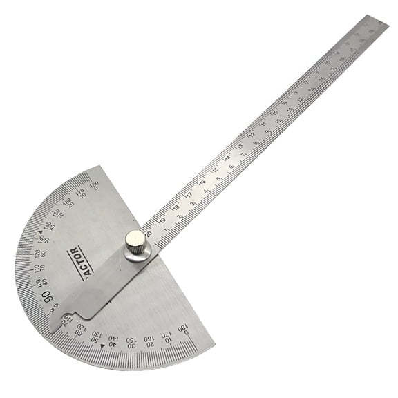 Multifunctional Stainless Steel 180 Degree Protractor Angle Finder with Arm Measurement Measuring Folding Ruler Angle Engineer Protractor for Painting Drawing Measuring Instrument Tool,5.9inch