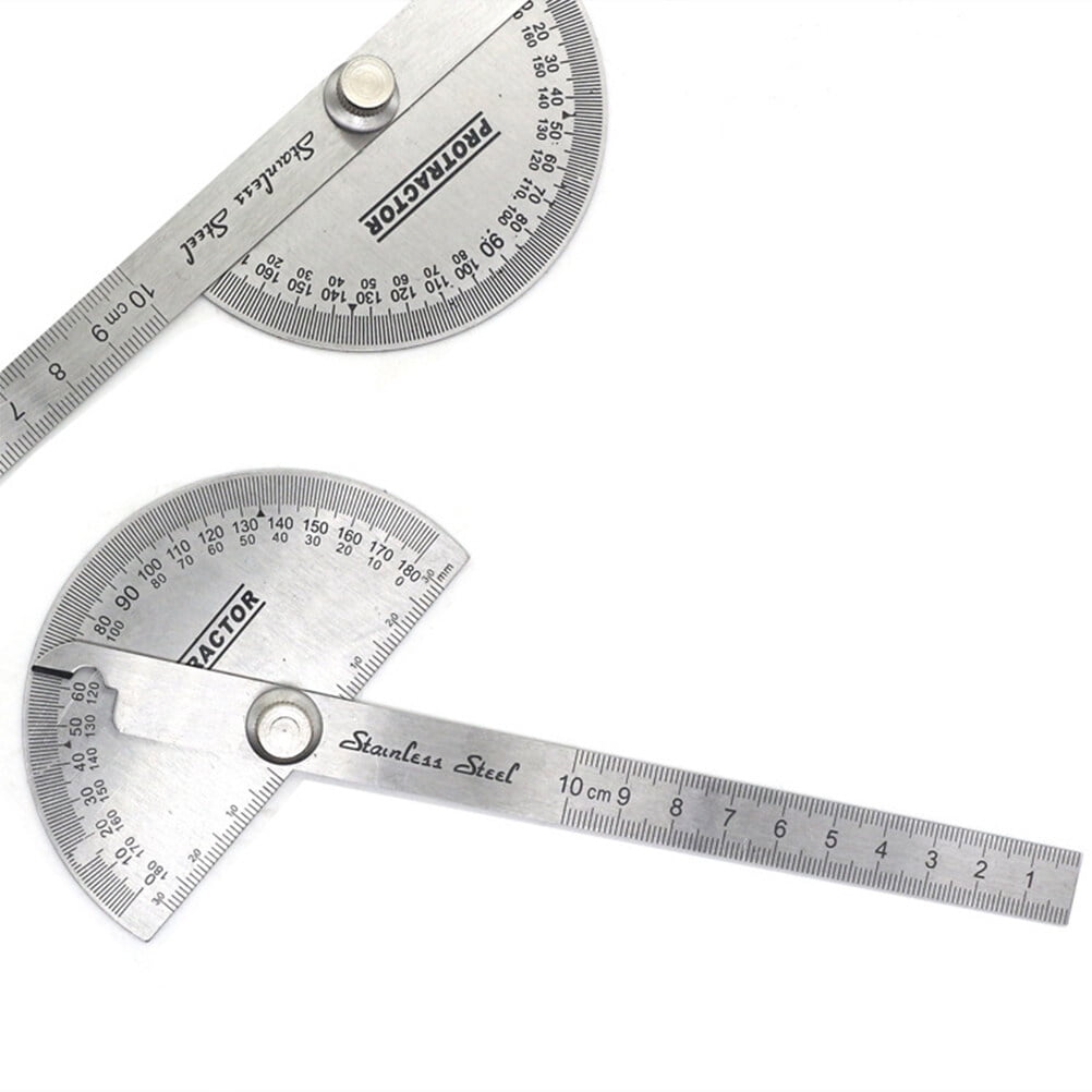 Multifunctional Stainless Steel 180 Degree Protractor Angle Finder with