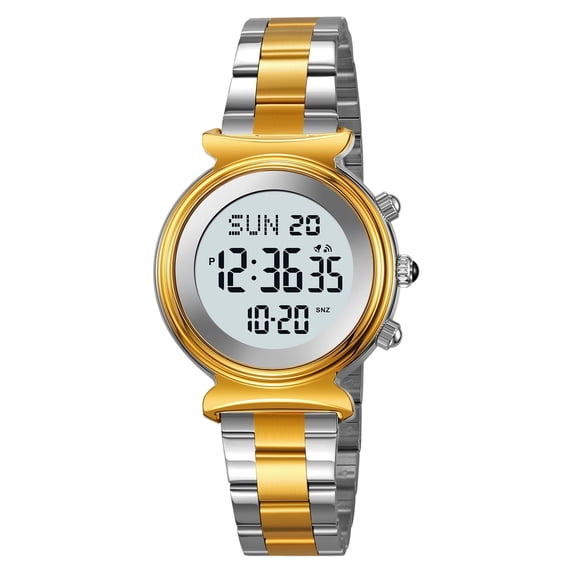 Multifunctional Stainless Steel Alarm Watch - Waterproof Digital Analog Timepiece with Chronograph & Calendar for Men and Women, Perfect for Daily Use in Southeast Asia,Multicolor B