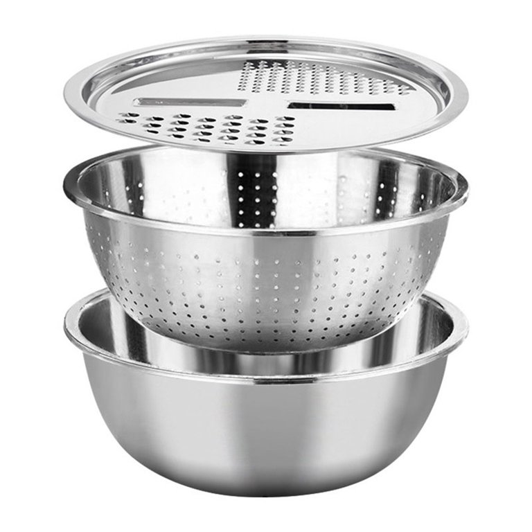 Multifunction Stainless Steel Basin Grater Slicer Wash Drain