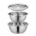 thumbnail image 1 of Multifunctional Stainless Steel Basin Set, Colander, Draining, Slicing, and Chopping Tool for Kitchen, RV, Camping, Easy to Clean, Durable, and Safe for Dishwashers, 1 of 9