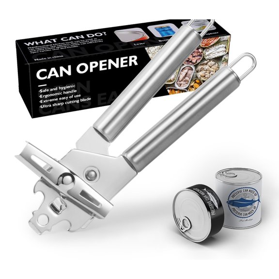 Multifunctional Stainless Steel Can Opener Tool - Modern Kitchen Gadget for Effortless Opening