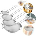 thumbnail image 1 of Multifunctional Stainless Steel Filter Spoon, 4-Piece Fine Mesh Milter, Stainless Straniners, Easy to Clean. Safe, and Versatile, 1 of 7