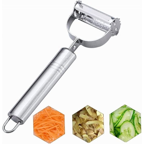 Multifunctional Stainless Steel Fruit And Vegetable Peeler - Manual Slicer, Grater And Chopper Kitchen Gadgets For Home, RV Cooking And College Dorm