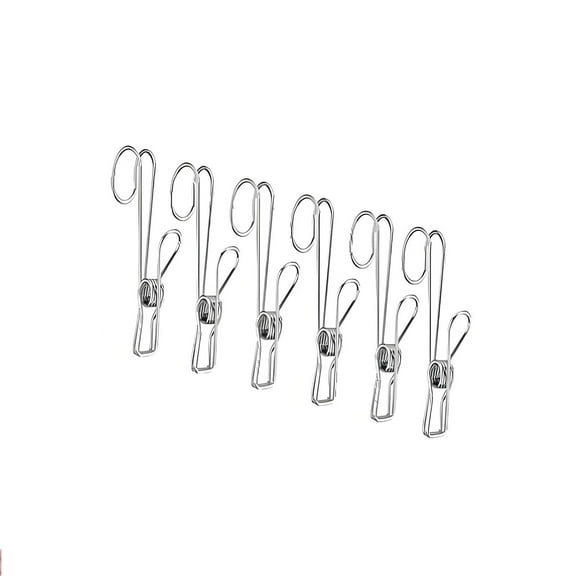 Multifunctional Stainless Steel Hooks Small Size 6 Pieces Set For Hanging Kitchen Utensils And Tools 3.74X2.36X0.98 Inches