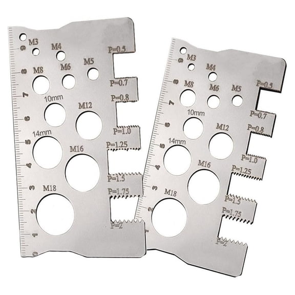 Multifunctional Stainless Steel Industrial Thread Measuring Tool for Exact Pitches and Diameter Calibration