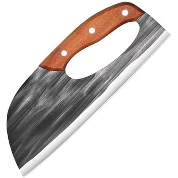 Multifunctional Stainless Steel Labor - 8.5 Inch Forged Kitchen Knife, High Carbon Steel, Full Tang Wood Handle, for Chopping and Slicing Meat Vegetables